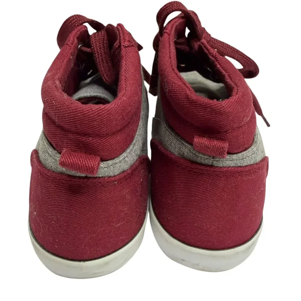 Gymboree High Top Sneakers Shoes Gray Maroon Boy 3